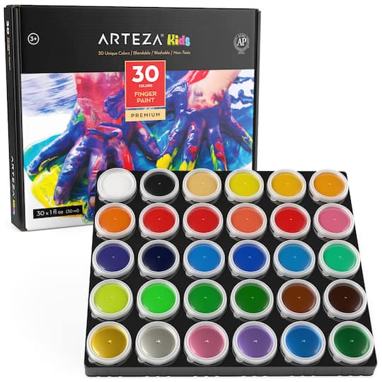 Arteza&#xAE; Finger Paint 30 Color Set